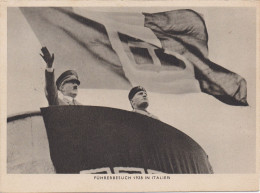 Propaganda NSDAP - Führerbesuch 1938 In Italien - Hitler Und Mussolini - Presse Photo, Berlin - Verlag Die Wehrmacht - Personen