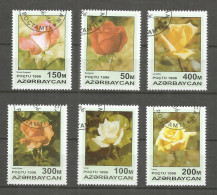 Azerbaijan 1996 Year, Used Stamps (o) Set Flowers  - Azerbaïjan