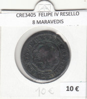 CRE3405 MONEDA ESPAÑA FELIPE IV RESELLO 8 MARAVEDIS - Otros & Sin Clasificación