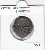 CRE3399 MONEDA ESPAÑA FELIPE IV RESELLO 8 MARAVEDIS - Otros & Sin Clasificación