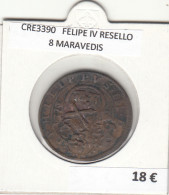 CRE3390 MONEDA ESPAÑA FELIPE IV RESELLO 8 MARAVEDIS - Other & Unclassified