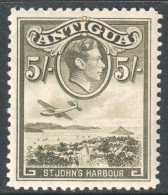 Antigua Scott 93 - SG107, 1938 George VI 5/- Lot MH* - 1858-1960 Colonia Británica