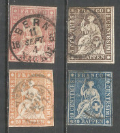 Switzerland 1854 Year , Used Stamps Mi # 13-16 - Gebraucht