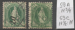 Switzerland 1882 Year , Used Stamps Mi # 59 A C - Gebruikt