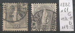 Switzerland 1882 Year , Used Stamps Mi # 61 C D - Gebraucht