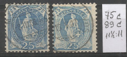 Switzerland 1905-07 Years , Used Stamps Mi # 75,89 C 11 1/2 : 11 - Usados