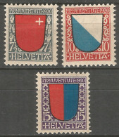 Switzerland 1920 Year , Mint Stamps MH(*) Mi # 153-55  - Nuovi