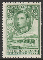 Bechuanaland Scott 124 - SG118, 1938 George VI 1/2d MH* - 1885-1964 Protectorat Du Bechuanaland