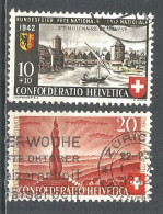 Switzerland 1942 Year , Used Stamps Mi # 408-09 - Gebraucht