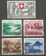 Switzerland 1952 Year , Used Stamps Mi # 570-74 - Oblitérés