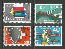 Switzerland 1957 Year , Used Stamps Mi # 637-40 - Gebraucht