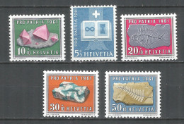 Switzerland 1961 Mint Stamps MNH(**)  Mi.# 731-735 - Unused Stamps