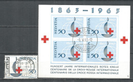 Switzerland 1963 Year , Used Stamp + Block - Used Stamps