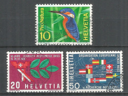 Switzerland 1966 Year , Used Stamps Mi # 833-835 - Oblitérés