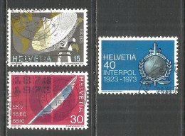 Switzerland 1973 Year , Used Stamps Mi # 988-90 - Gebruikt