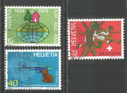 Switzerland 1974 Year , Used Stamps Mi # 1017-19 - Oblitérés