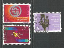 Switzerland 1974 Year , Used Stamps Mi # 1039-41 - Usati