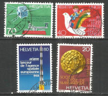 Switzerland 1979 Year , Used Stamps Mi 1161-64 Space - Gebraucht