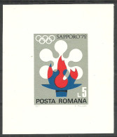 Romania 1972 Mint Block MNH(**) Sport Sapporo '72 - Blocks & Sheetlets