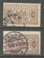 Sweden 1881 Used Stamps 2v PERF.13 - Gebraucht