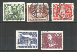 Sweden 1938 Year Used Stamps Set  - Gebraucht