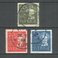 Sweden 1949 Year Used Stamps Mi.#  346-48 - Usados