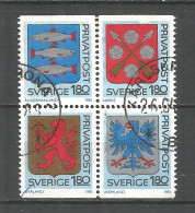 Sweden 1980 Used Stamp  Mi. 1330-33 - Oblitérés