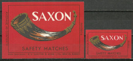 UdSSR Russia 2 Old Export Matchbox Labels Saxon   - Boites D'allumettes - Etiquettes