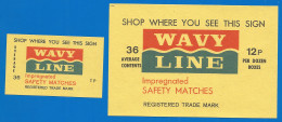 UdSSR Russia 2 Old Export Matchbox Labels Wavy Line   - Matchbox Labels