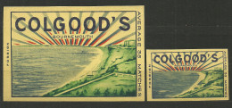 UdSSR Russia 2 Old Export Matchbox Labels Colgood's   - Boites D'allumettes - Etiquettes