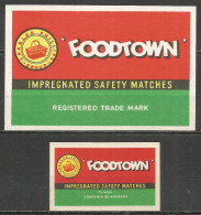 UdSSR Russia 2 Old Export Matchbox Labels Foodtown  - Boites D'allumettes - Etiquettes