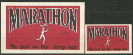 UdSSR Russia 2 Old Export Matchbox Labels Marathon   - Boites D'allumettes - Etiquettes