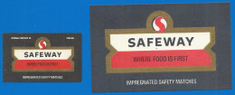 UdSSR Russia 2 Old Export Matchbox Labels Safeway Black - Boites D'allumettes - Etiquettes
