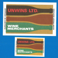 UdSSR Russia 2 Old Export Matchbox Labels Unwins Ltd - Boites D'allumettes - Etiquettes