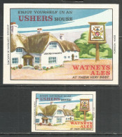 UdSSR Russia 2 Old Export Matchbox Labels Ushers House   - Boites D'allumettes - Etiquettes