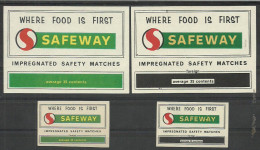 UdSSR Russia 4 Old Export Matchbox Labels Safeway  - Boites D'allumettes - Etiquettes