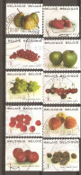 Belgique 2007 - Fruits - Série Complète° De 10 Timbres Différents Issus Du Carnet B78 - Non Classificati