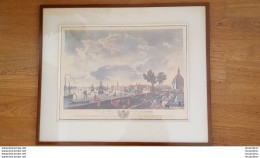 VUE DE LA VILLE ET DU PORT DE BORDEAUX  PEINT PAR VERNET DE L'ACADEMIE ROYALE  ENCADREMENT AVEC RELIEF FORMAT 55 X 45 CM - Andere & Zonder Classificatie