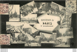 PARIS Xe ARRONDISSEMENT  SOUVENIR DE PARIS 1906 - Arrondissement: 02