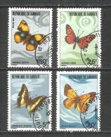 Djibouti 1978 Year, Set, Used Stamps Butterfly - Dschibuti (1977-...)