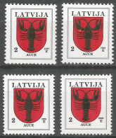 Latvia 2 Sant., 4 Mint Stamps (**) 1997-2000 Years - Lettonia