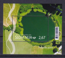 SLOVENIA  2024,PODPEC LAKE,WATHER,NATUR,BLOCK,MNH - Slovénie