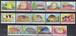 Kokos-Inseln Cocos Keeling Islands 1979 - Mi.Nr. 34 - 47 - Postfrisch MNH - Tiere Animals - Fishes