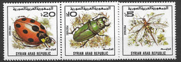 Syria Mnh ** 1982 5 Euros (I Sell Complete 5 Stamps - 2 Are Folded Backwards) Insects - Syrië