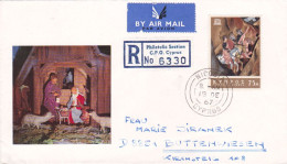 CYPRUS 1967 1971 REGISTERED COVERS UNESCO CHRISTMAS - Chipre (...-1960)