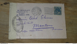 Enveloppe NEDERLAND, Gravenhage  , Censure Pour La France 1916  ............PHI......... ENV-ET55 - Cartas & Documentos