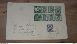 Enveloppe Belgique Pour La France 1938  ............Boite-2....... 47 - Lettres & Documents