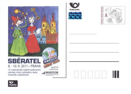 CDV A 184 Czech Republic - Sberatel Stamp Exhibition 2011 Dog Cat - Cartoline Postali