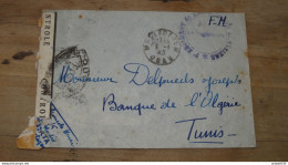 Enveloppe ALGERIE MOSTAGANEM Censure 1945 Pour Tunis  ............PHI......... ENV-ET6 - Covers & Documents