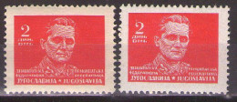 YUGOSLAVIA 1945/47 Michel 473x,y -Tito And Partisans Definitive - MNH**VF - Nuovi